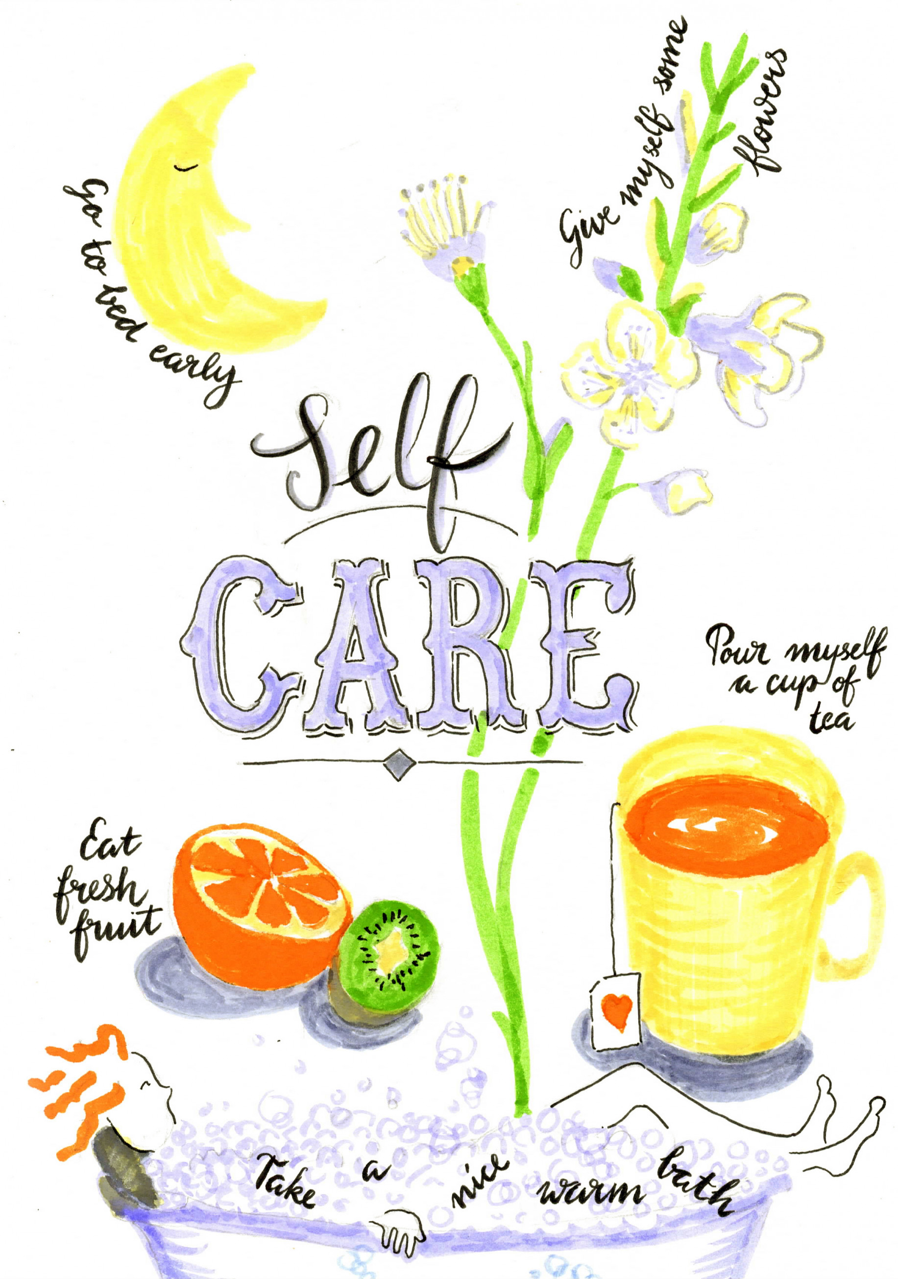 illustrated journaling_self care